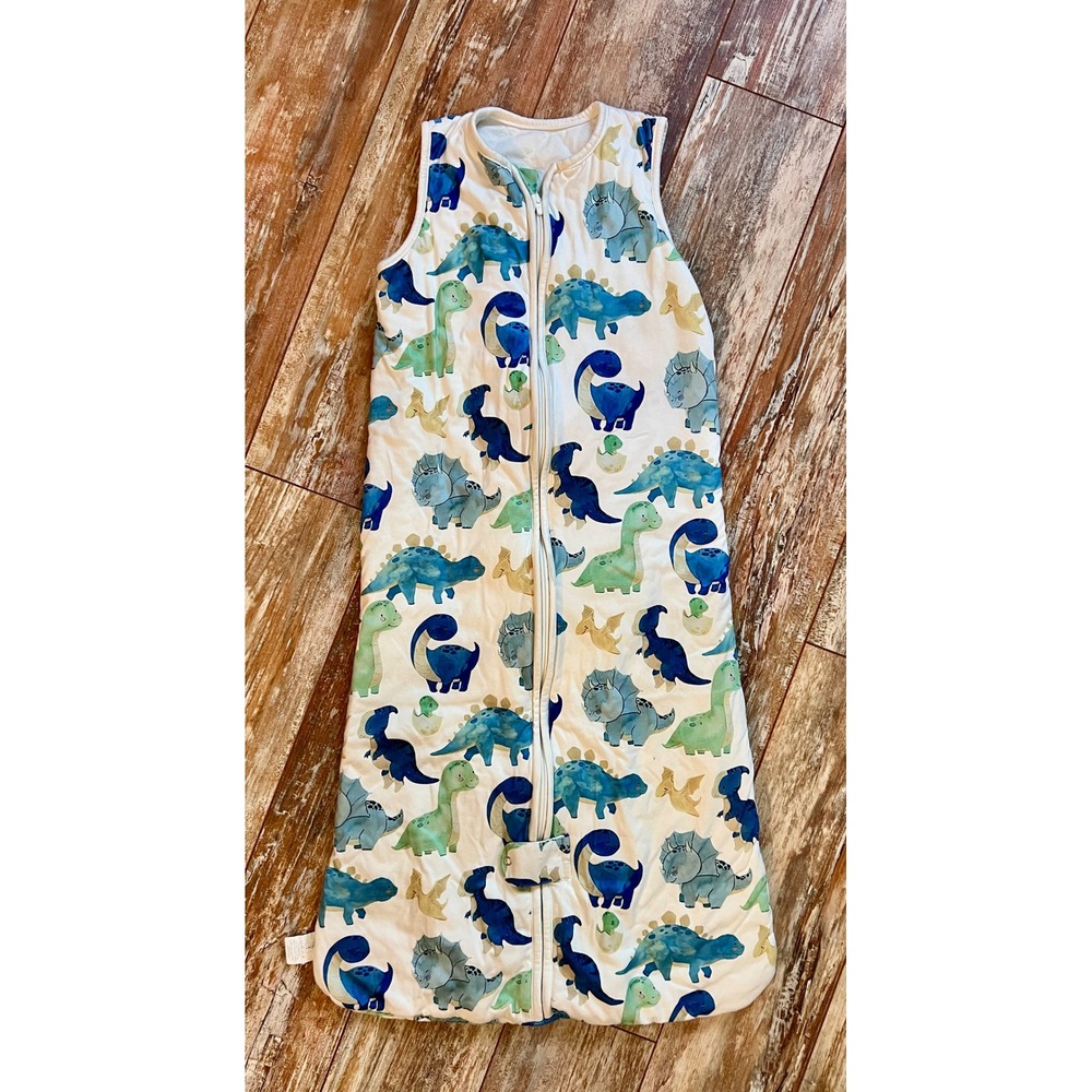 Totaha Sleep Sack XL Blue Green Watercolor Dinosaur Jersey Knit Quilted
